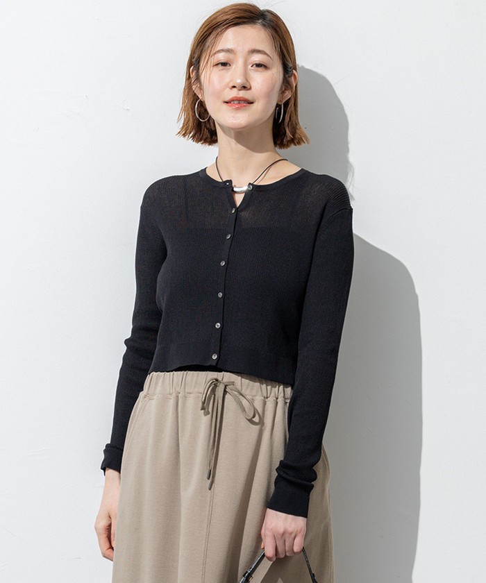 ブラック系｜カーディガン｜23区 (Lサイズ)(ニジュウサンク Lサイズ