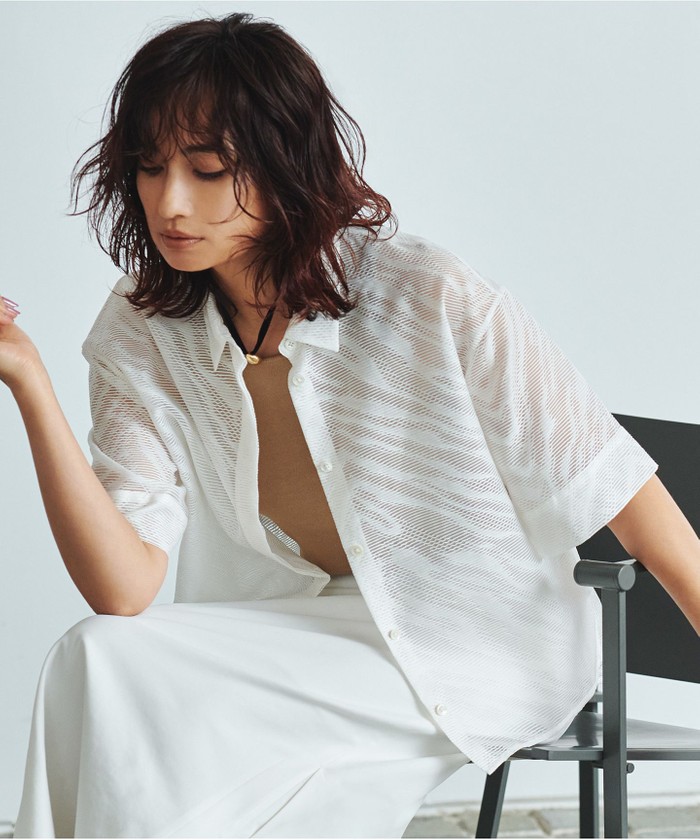 ★値下げ　ICB　シャツ・ブラウス　Lサイズ　タグ付き新品 ICB ブラウス シャツ 「WEB限定・洗える」 シルキーツイル