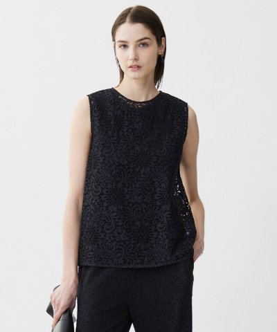 【洗える】 ナイロンコードレース ブラウス