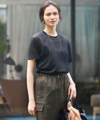 【SLOW/一部店舗限定】シースルートリコット シアー Tシャツ