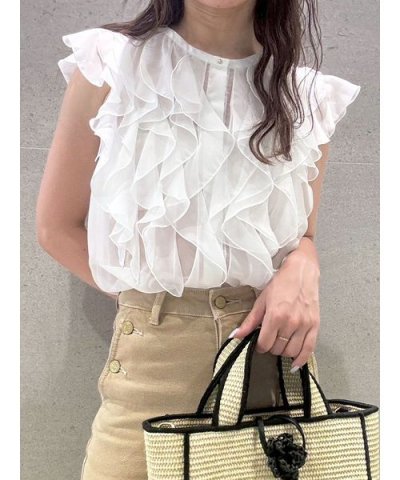 ミニフリルブラウス