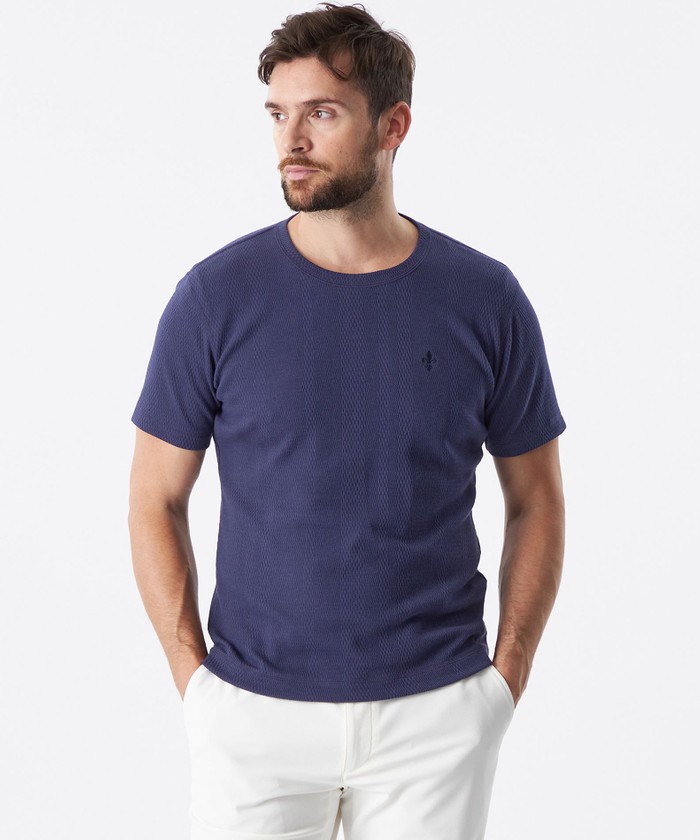 【近年／未使用級】EPOCA UOMO エポカウォモ 花柄 ストライプ Tシャツ フラワープリントシャツ(トップス)｜EPOCA UOMO(エポカ ウォモ