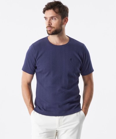 ランダムワッフルストライプカットソー