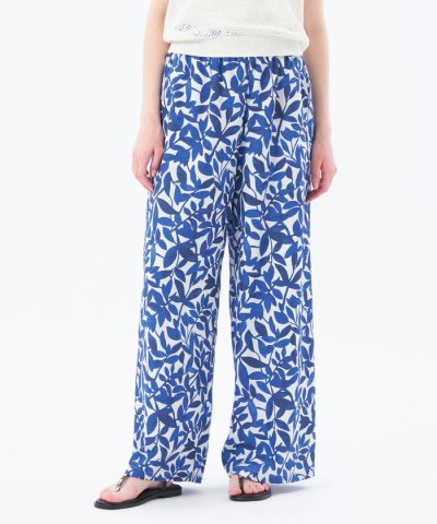 リーフプリントイージーパンツ