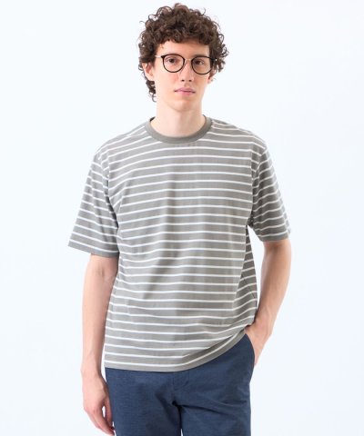 ポップコーンボーダー クルーネックTシャツ