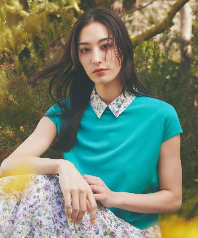 【Anniversary Piece】ブライトレーヨン襟付きプルオーバー