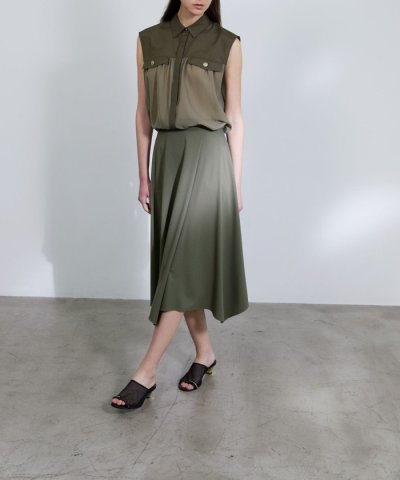 【Lu TECS】コンパクトジャージー フレアスカート