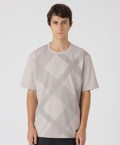 ハイストレッチシャドーチェックTシャツ