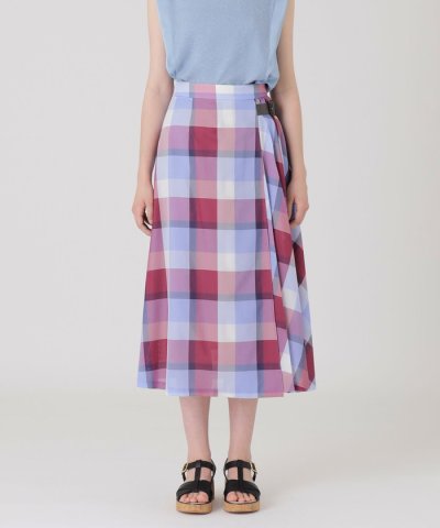クレストブリッジチェックカラミクロスロングスカート