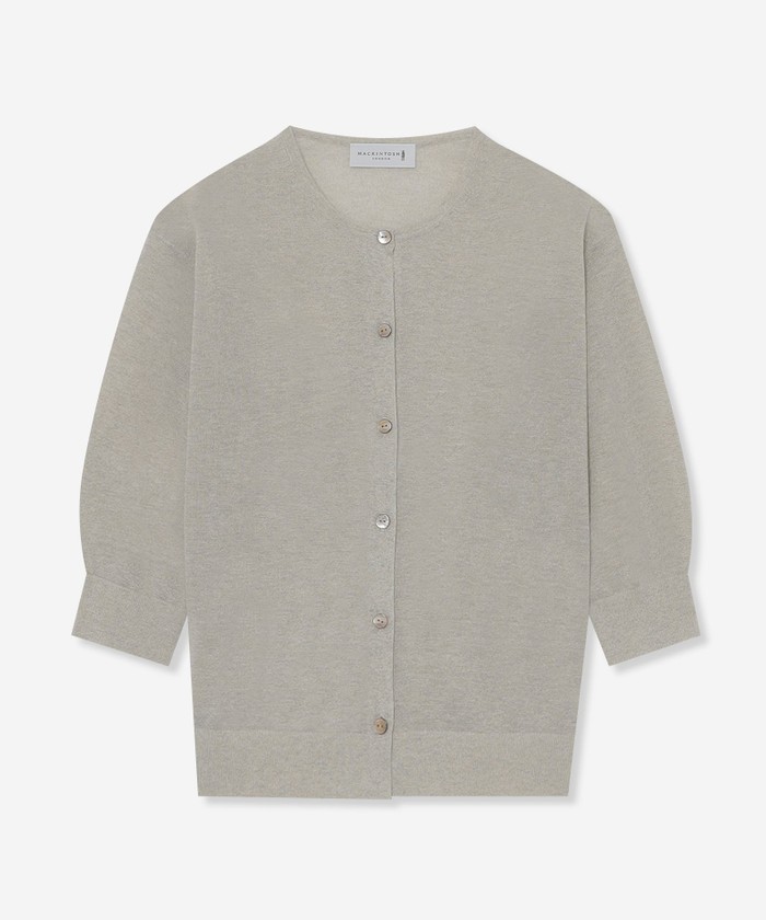 美品 MACKINTOSH LONDON マッキントッシュロンドン ブルーフォックスニットガウン カーディガン G5N18217 38 ベージュ レディース 古着 中古 美品 MACKINTOSH LONDON マッキントッシュロンドン ブルー