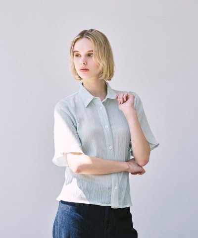 シアークレープブラウス