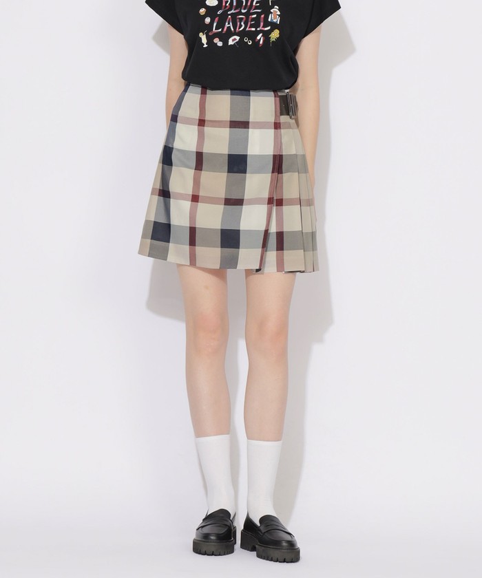 クレストブリッジチェックカラミクロスミニスカート 原宿・WEB限定】クレストブリッジチェックカラミクロスミニ