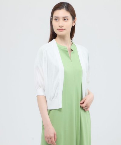 【ウォッシャブル/接触冷感】クールタッチニット　ボレロ