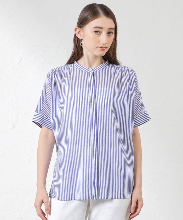 「AMACA」 長袖ブラウス 38 ブルー系その他4 レディース AMACA (Women)のシャツ・ブラウス | レディース | 三越伊勢丹