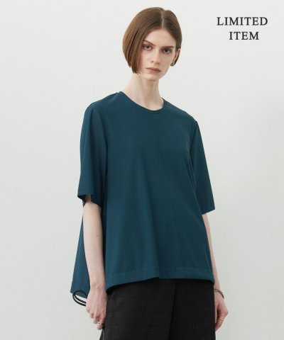 【WEB限定・洗える】シアートリコット ペプラムカットソー