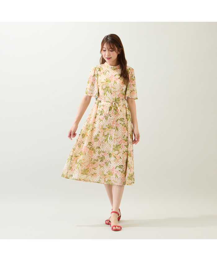 rose tiara ワンピース　フレアスリーブ ドレス L｜ワンピース・ドレス｜Rose Tiara(ローズティアラ)｜阪急