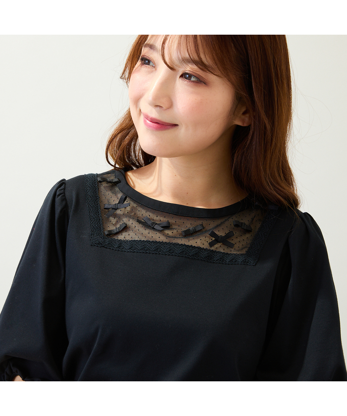 今季　新品　タグつき　ローズティアラ　ドットチュール　カットソー　サイズ　50 楽天市場】ドットチュールカットソー／ローズティアラ（Rose Tiara