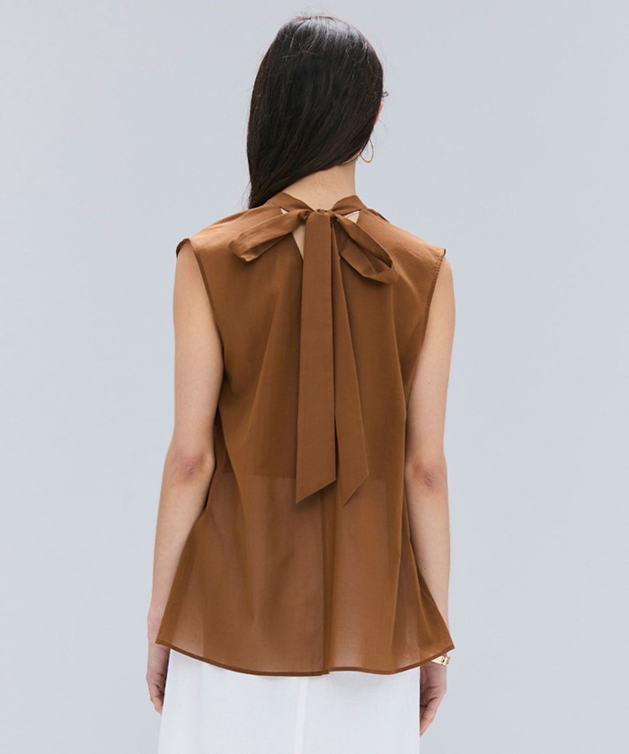 BEIGE, - ▲BEIGE, ベイジ（4）半袖ブラウス トップス バイカラー ブラウン系｜シャツ・ブラウス｜BEIGE,(ベイジ)｜阪急百貨店公式