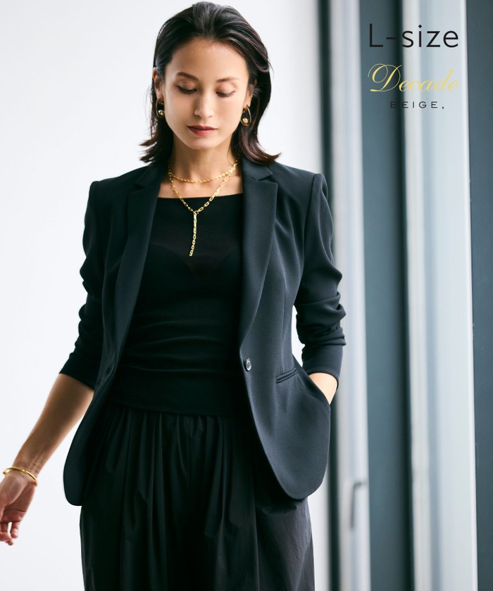 BEIGE 【洗える・L−size】CINDY / テーラードジャケット BLACK 10 BEIGE 【洗える・L−size】CINDY / テーラードジャケット BLACK 10
