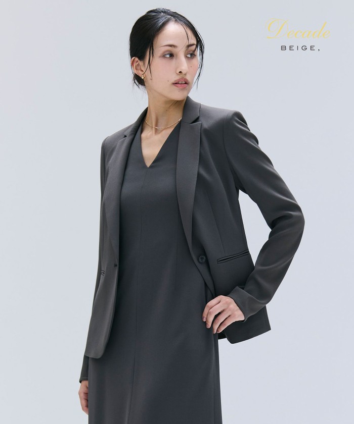 BEIGE 【洗える】CINDY / テーラードジャケット C. GRAY 6 BEIGE 【洗える】CINDY / テーラードジャケット C. GRAY 6