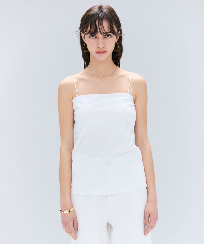 BEIGE 【洗える】MERCANTI / インナーカップ付きベアトップ WHITE 4