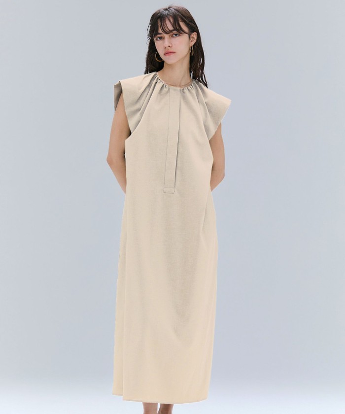 BEIGE 【洗える/接触冷感/速乾/UVケア対応】BATEAU / フレンチスリーブAライ 4 BEIGE 【洗える/接触冷感/速乾/UVケア対応】BATEAU / フレンチスリーブAライ 4