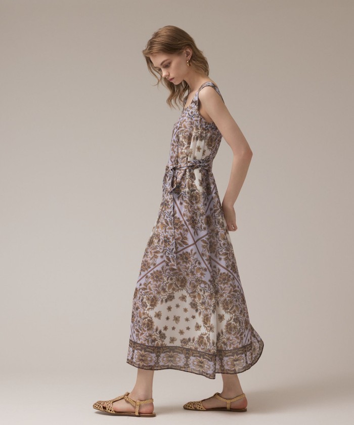 GRACECONTINENTAL マルチWAYシフォンワンピース ブラウン 36