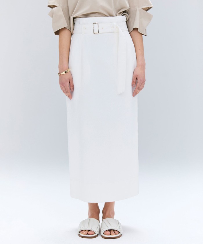 BEIGE 【洗える・Oggi 8月号掲載】NAVIGLIO / ベルト付きハイウエストデニ WHITE 4 BEIGE 【洗える・Oggi 8月号掲載】NAVIGLIO / ベルト付きハイウエストデニ WHITE 4