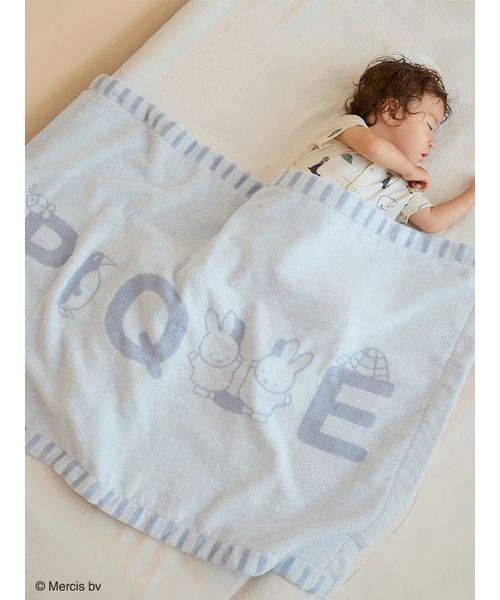 【Dick Bruna】ベビモコワンポイントジャガードブランケット　ミッフィー ジェラートピケ Dick Bruna ベビモコワンポイントジャガード