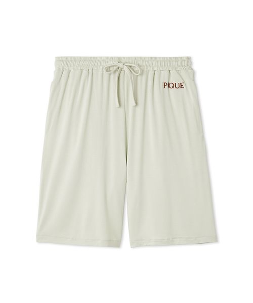 HOMME】【接触冷感】カラーレーヨンロゴハーフパンツ(508329134