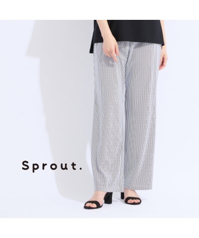 【Sprout.】ストライプトリコットブラウス