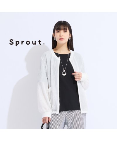 【Sprout.】ウォッシャブルシアーストレッチジャケット