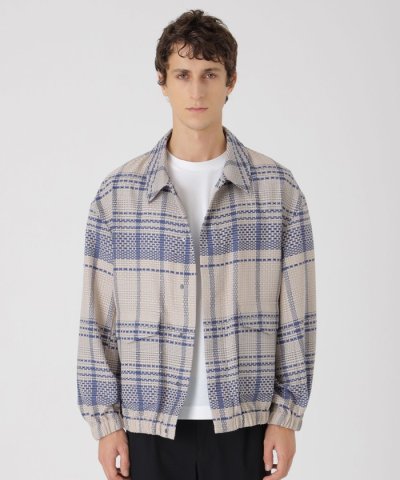 シアーチェックミリタリーブルゾン