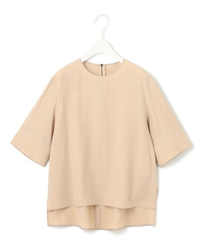 【接触冷感・UVカット・洗える】 T/Rドライリネン Tブラウス