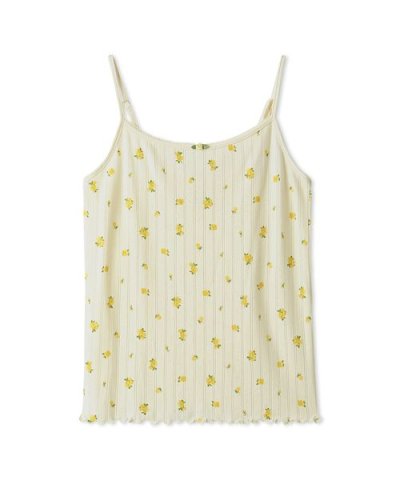 リトルローズ柄針抜きキャミソール