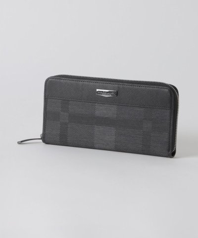 【一部店舗限定】シャドークレストブリッジチェックラウンドジップウォレット