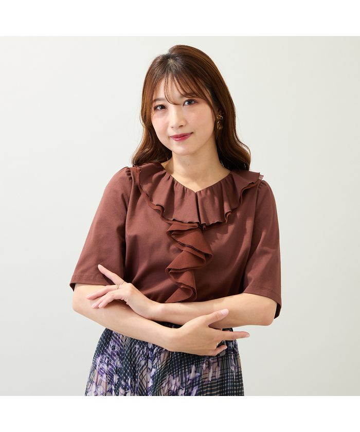 Rose Tiara 46 ゆったりカットソー チュニック オフショル Rose Tiara 46 ゆったりカットソー チュニック オフショル