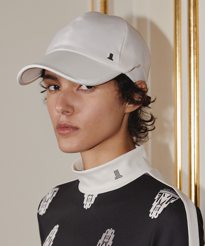 LANVINSPORT ランバン スポール LANVIN SPORT ラインデザインキャップ【リボン取り ホワイト F LANVINSPORT ランバン スポール LANVIN SPORT ラインデザインキャップ【リボン取り ホワイト F