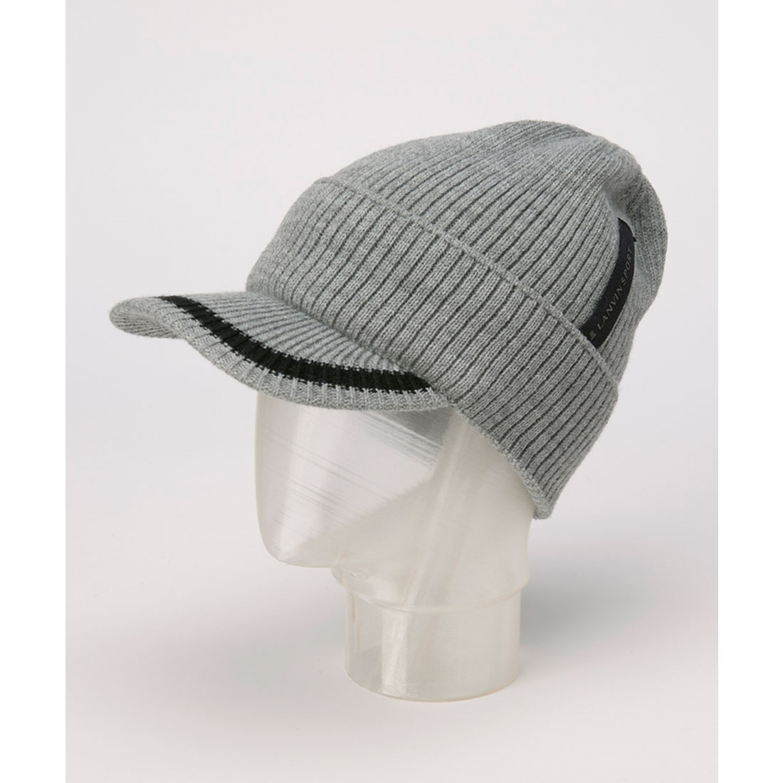 LANVINSPORT ランバン スポール LANVIN SPORT ツバ付ニットキャップ グレー F LANVINSPORT ランバン スポール LANVIN SPORT ツバ付ニットキャップ グレー F