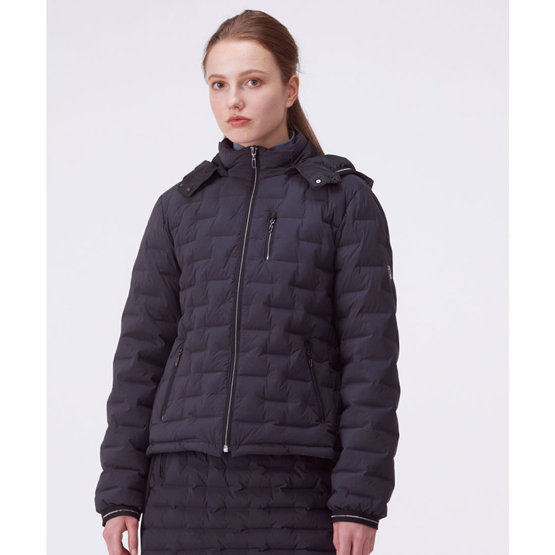 LANVINSPORT ランバン スポール LANVIN SPORT ナイロンストレッチチューブダウンブ チャコールグレー 38