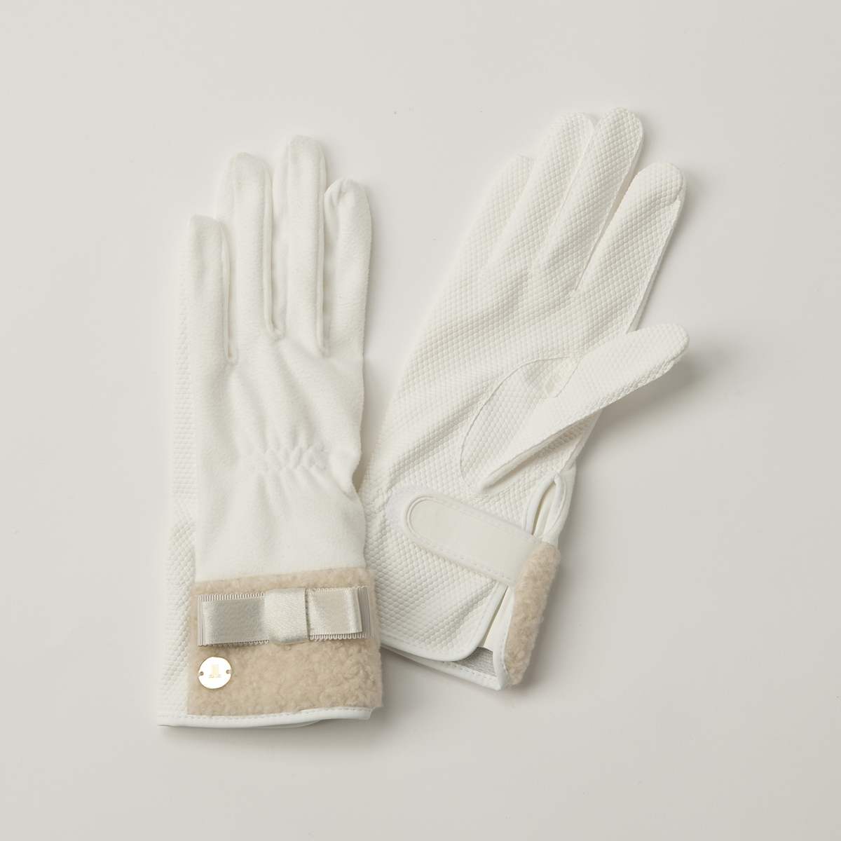 LANVINSPORT ランバン スポール LANVIN SPORT リボン付きグローブ【両手用】 ホワイト 19 LANVINSPORT ランバン スポール LANVIN SPORT リボン付きグローブ【両手用】 ホワイト 19