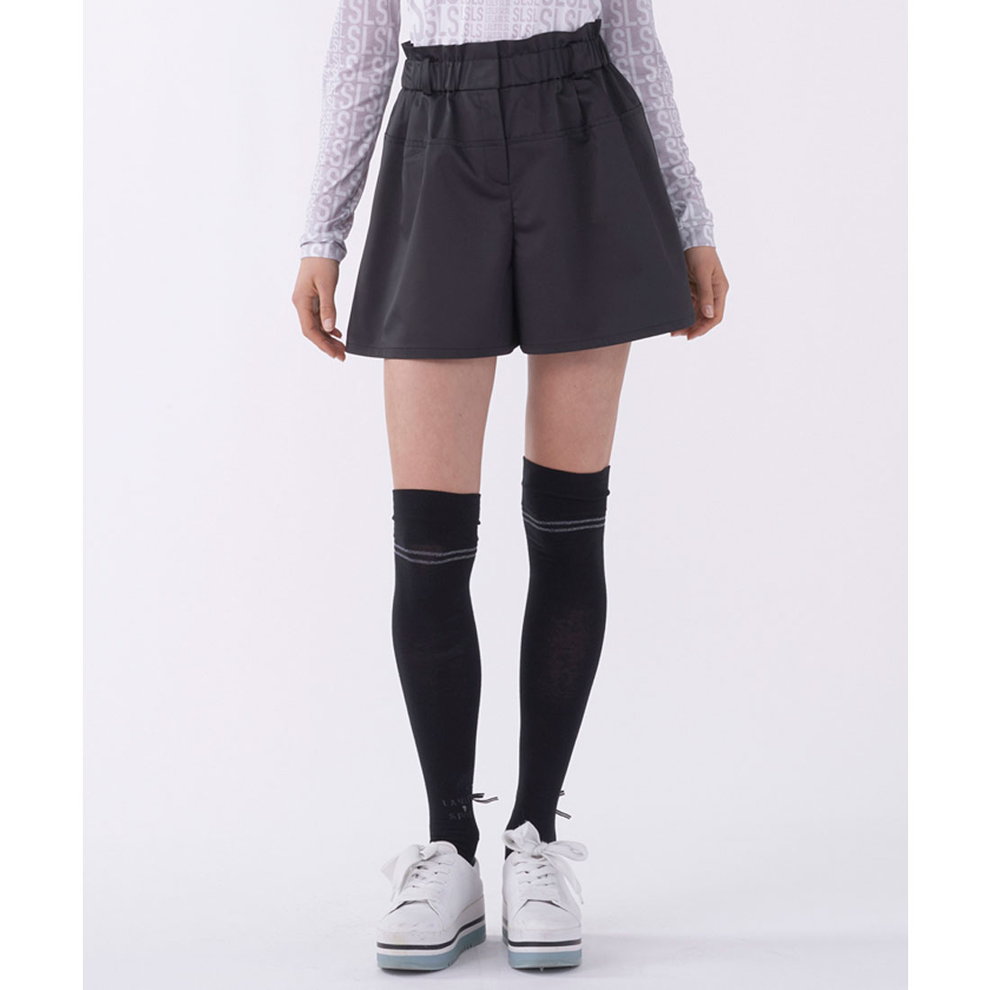 【タグ付新品 】LANVIN SPORT ゴルフ キュロットパンツ 40/L ランバン スポール LANVIN SPORT イージーキュロット【はっ水/透