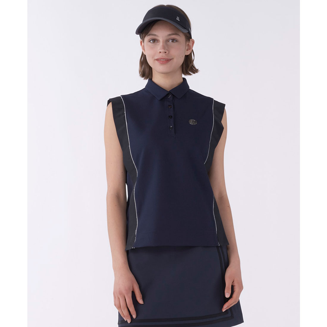 ランバン スポール LANVIN SPORT 異素材MIXノースリーブシャツ