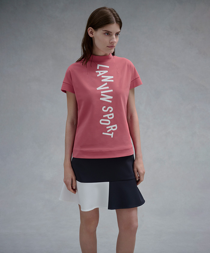 ランバン スポール LANVIN SPORT ロゴプリントボトルネック半袖