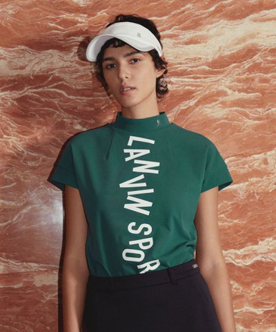 ランバン スポール LANVIN SPORT ロゴプリントボトルネック半袖シャツ