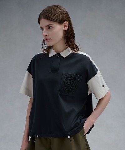 ランバン スポール LANVIN SPORT ブロッキング半袖シャツ【UV/2W
