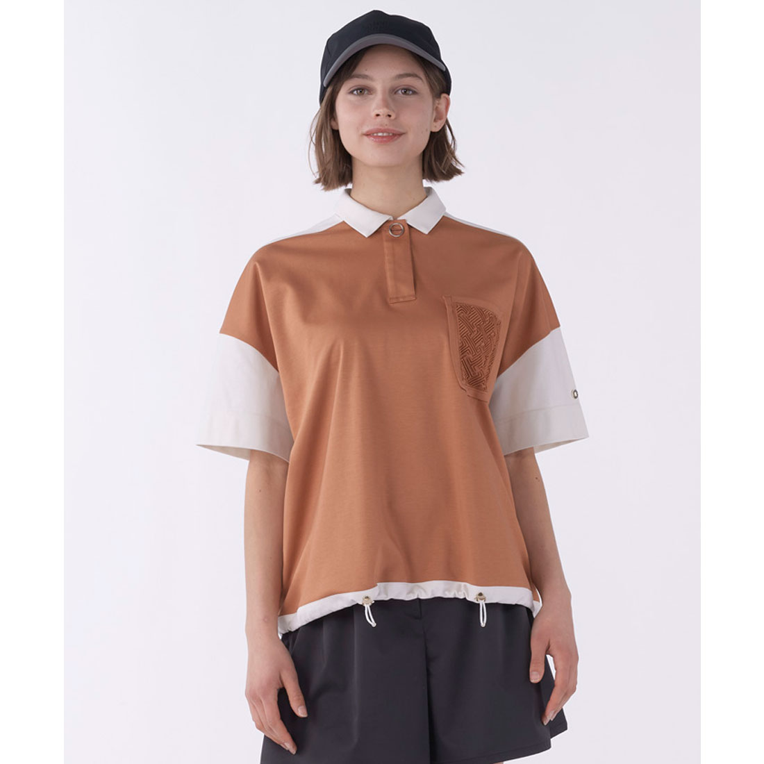 ランバン スポール LANVIN SPORT ブロッキング半袖シャツ【UV/2W