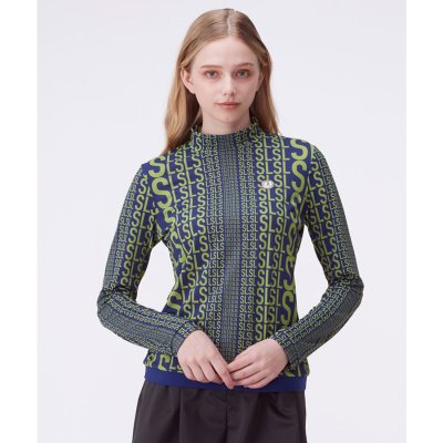 ランバン スポール LANVIN SPORT LSロゴプリントモックネック長袖シ