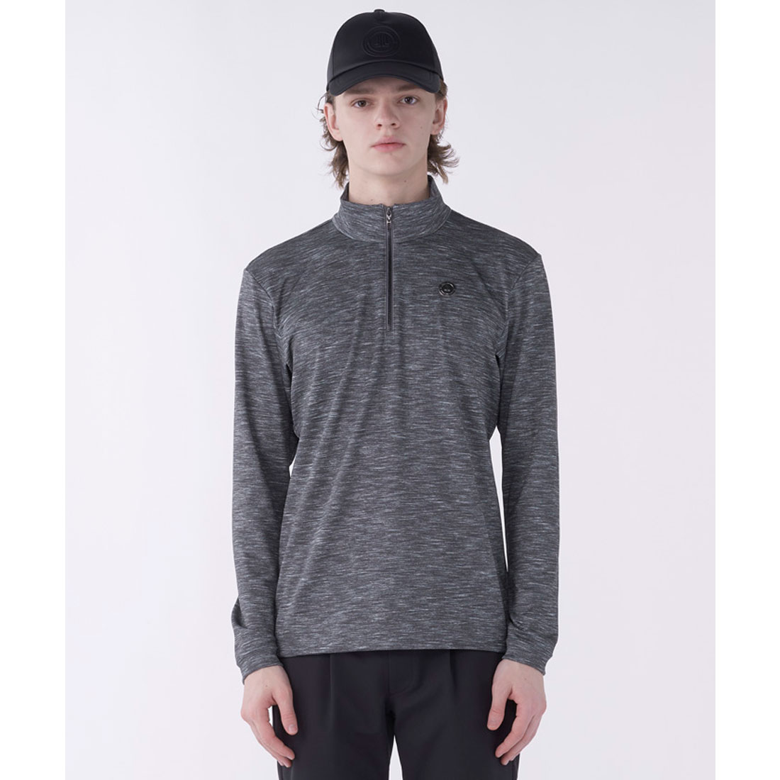 LANVINSPORT ランバン スポール LANVIN SPORT ベア天竺ハーフジップ長袖シャツ【蓄 グレー 42 LANVINSPORT ランバン スポール LANVIN SPORT ベア天竺ハーフジップ長袖シャツ【蓄 グレー 42