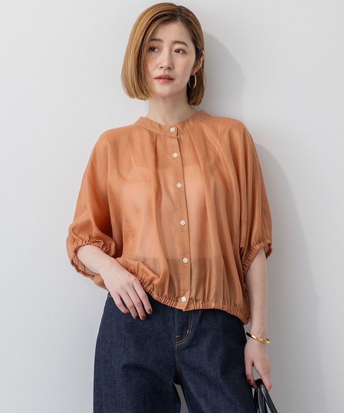 オレンジ系｜シャツ・ブラウス｜23区 (Lサイズ)(ニジュウサンク L